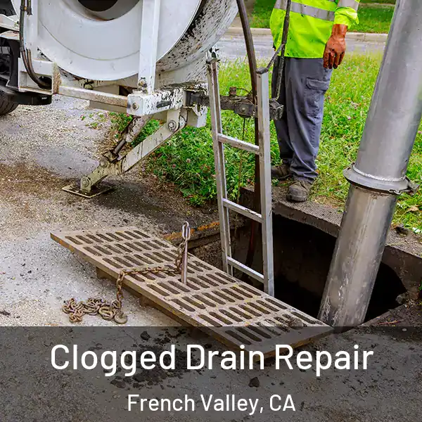  Clogged Drain Repair French Valley, CA